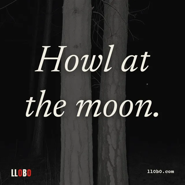 Howl at the moon.