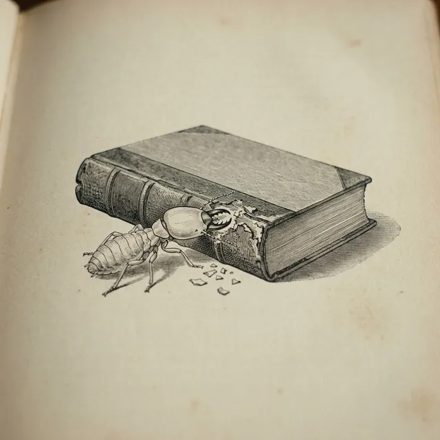 Pest: termite with book